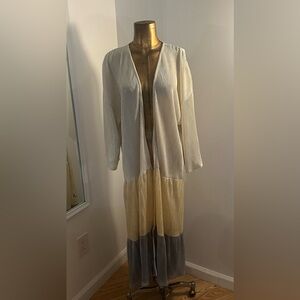 By Anthropologie Pleated Colorblock Duster